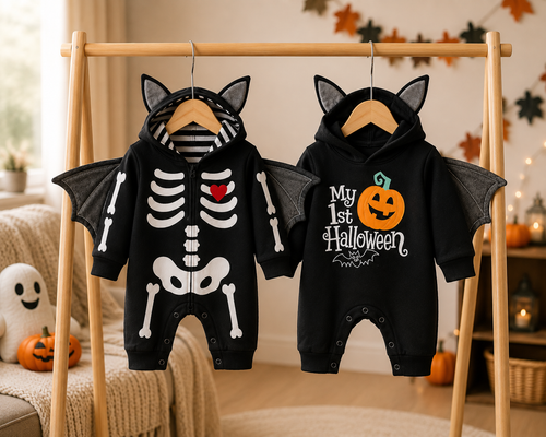 Combinaison Halloween, Squelette ou Ma 1ère Halloween, bébé & enfant